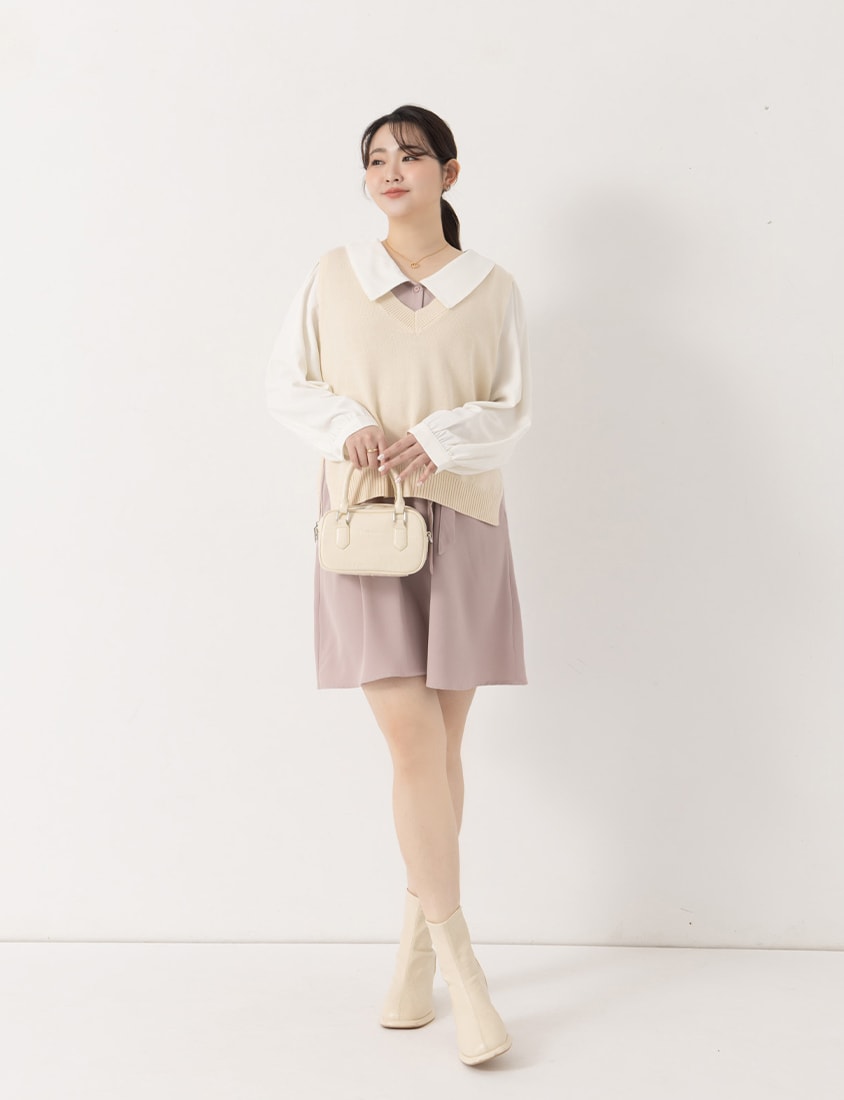 MISS. Soft Tencel Silky Wool Plus Size Knit Vest