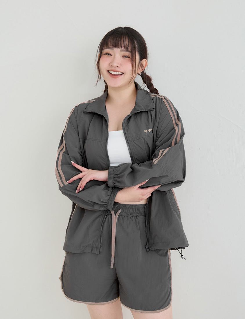 Instant Icy Cooling Contrast Sport Plus Size Jacket
