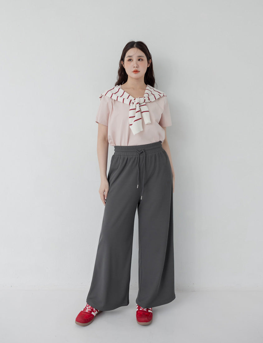 Hip-Contouring Slim Plus Size Wide Leg Pants (Regular)