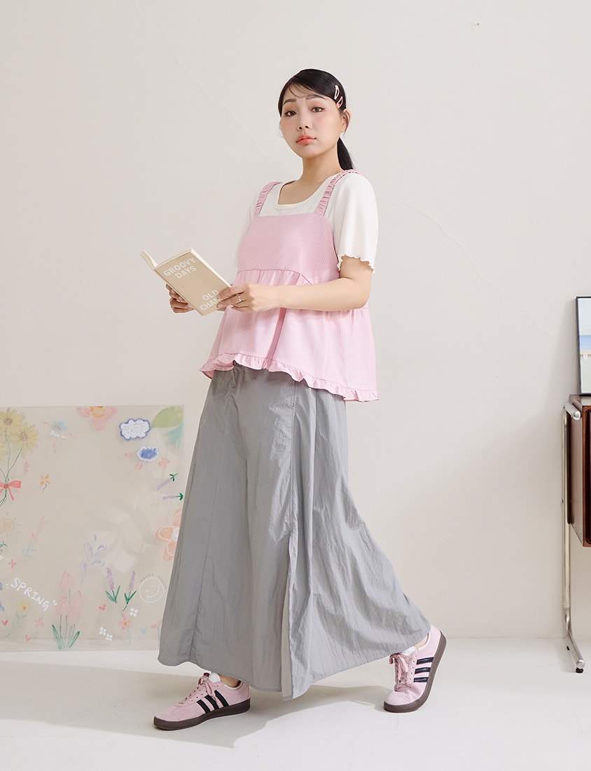 Sweet Stripe Tie-Front Plus Size Layering Vest