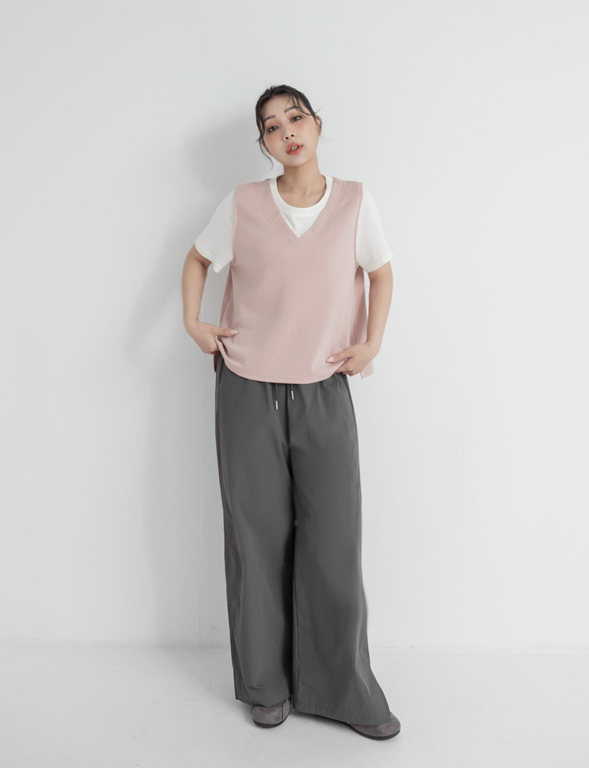 Instant Icy Cooling Sun Protection Slit Plus Size Wide-Leg Pants
