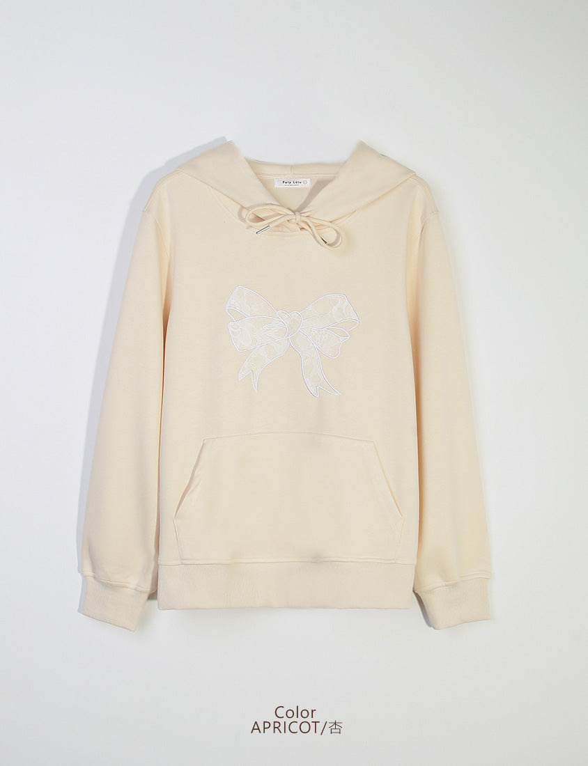 Lace Bow Cloud Cotton Plus Size Hoodie