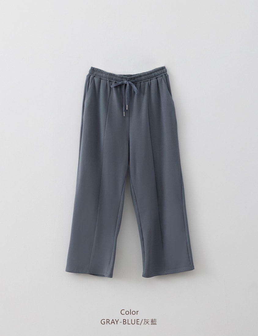 Comfort Deodorizing Brushed Lined Elastic Waist Plus Size Wide Leg Pants