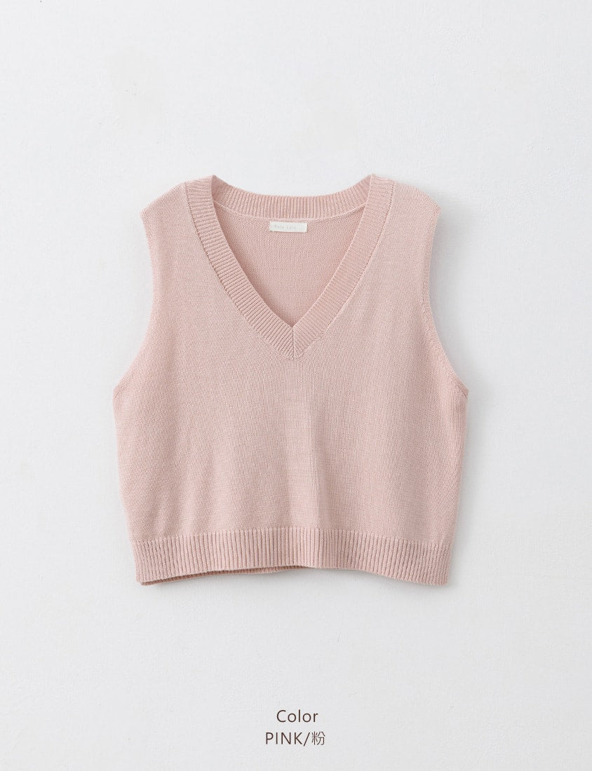 MISS. Soft Tencel Silky Wool Plus Size Knit Vest