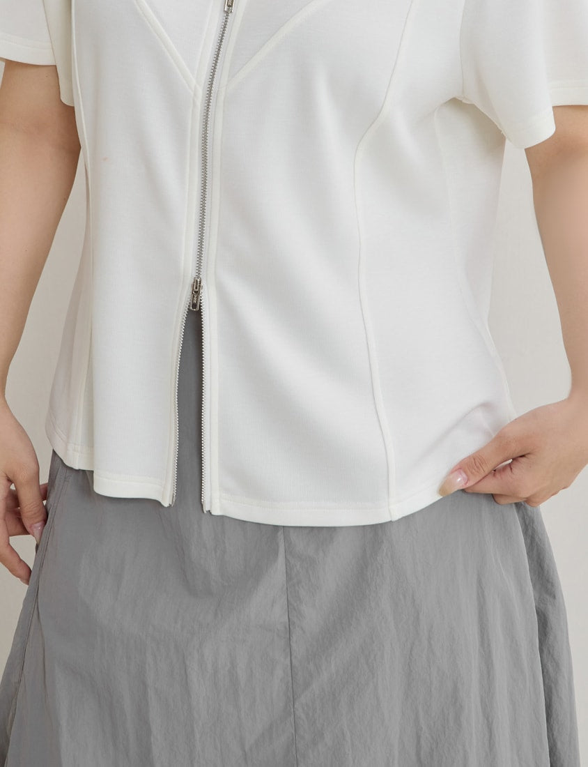 Instant Cool Cloud Cotton Double Zip Plus Size Shirt