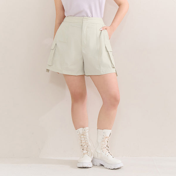 Instant Cooling UV-Protection Stitch Plus Size Utility Shorts