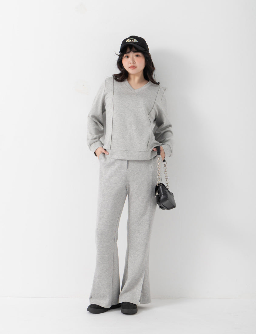 Apple-Shaped Friendly! Perfect Fit Seamed Yogurt Touch Plus Size Sweater