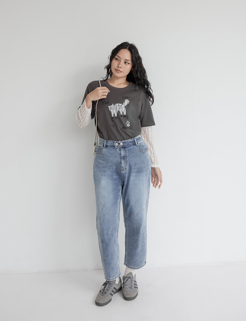 Zero Restriction Cloud Denim Plus Size Cropped Jeans (Long)