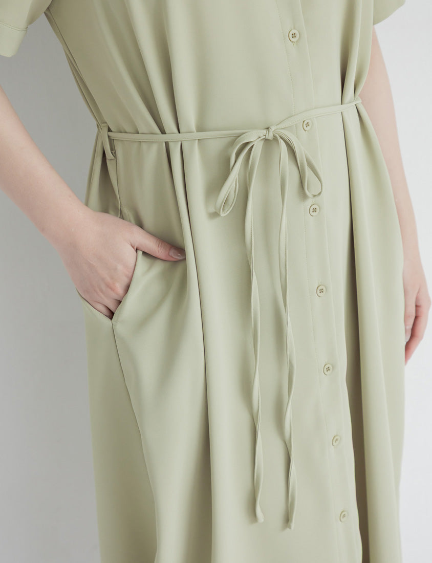 MISS. Minimal Shirt Plus Size Maxi Dress (With Belt)