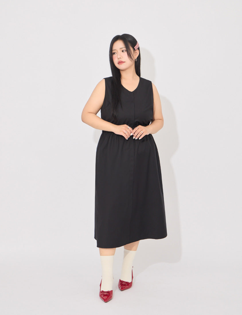MORE U French-Style Back Cut-Out Plus Size Dress