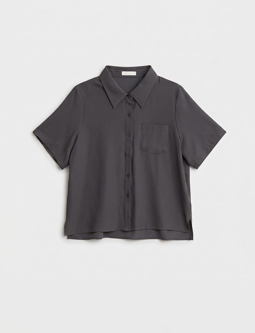 MISS. Silky Cool Classic Morandi Plus Size Shirt