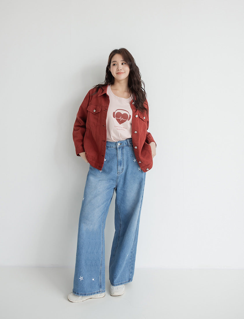 10th Anniversary Heartbeat Graphic Print Plus Size Sweatshirt