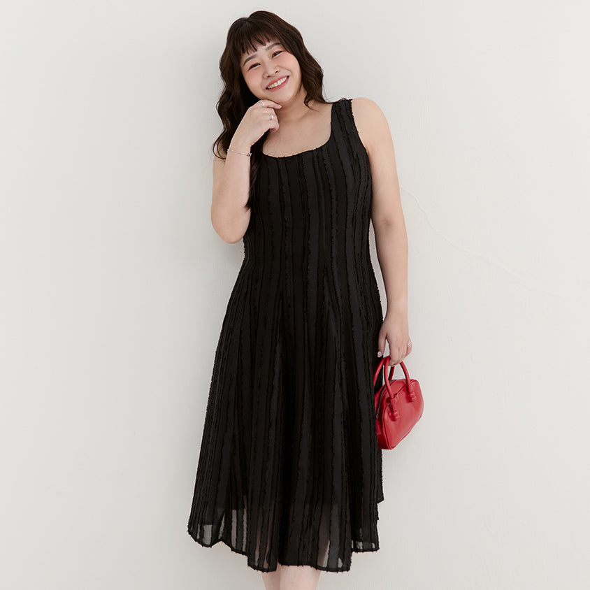 Apple-Shaped Friendly! Perfect Fit Jacquard Elegant Plus Size Maxi Dress