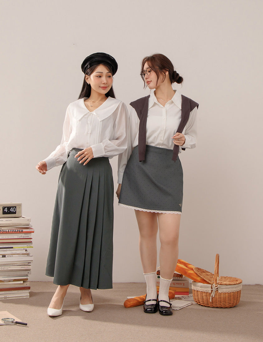 MISS. Minimal Breathable Lyocell Long Sleeve Plus Size Shirt