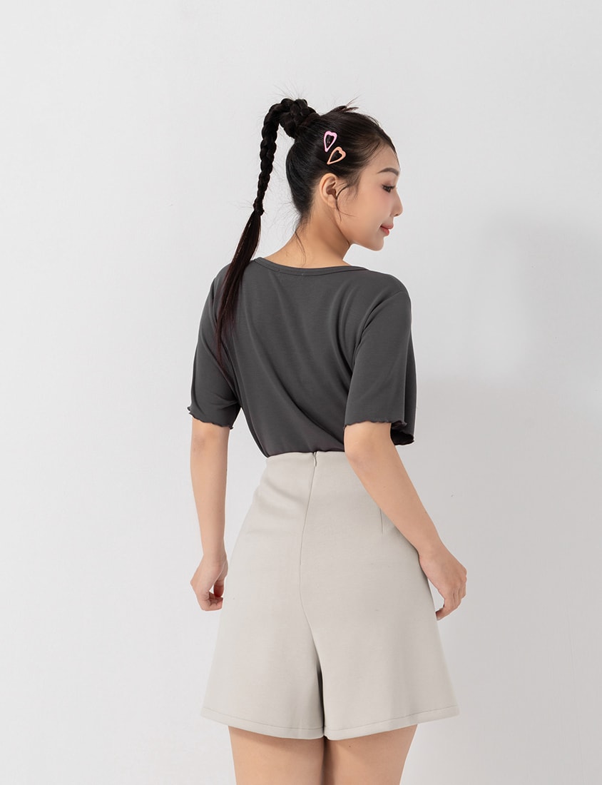 Instant Cooling Cloud Cotton Square Neck Plus Size Tee