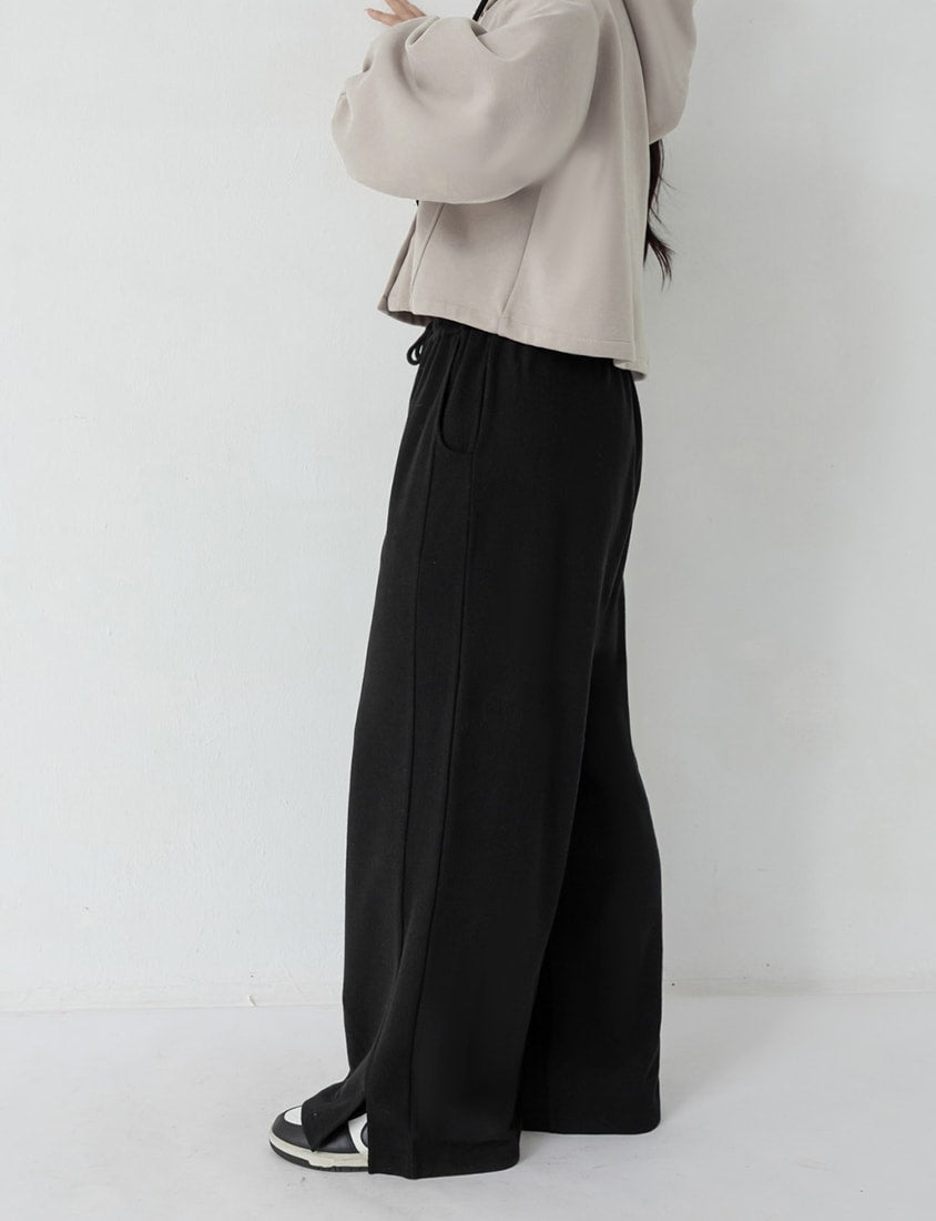 Comfy Slimming Drawstring Fine Plus Size Ribbed Pants