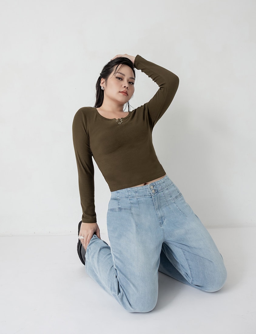 MUA! High Waist Corset Sculpting Long Leg Plus Size Flare Jeans