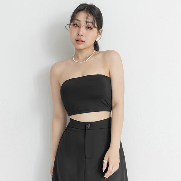 Cooling Skin-Friendly Cropped Bandeau Plus Size Bra Top