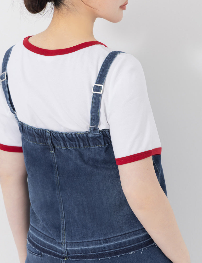 Tencel Denim Elastic Back Plus Size Strap Cami Vest