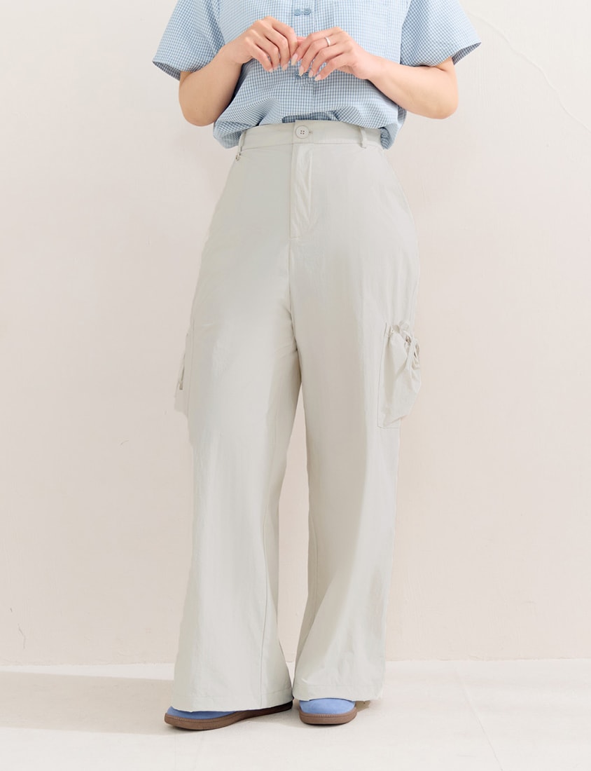 Instant Cooling UV-Protection Tie-Waist Plus Size Utility Pants