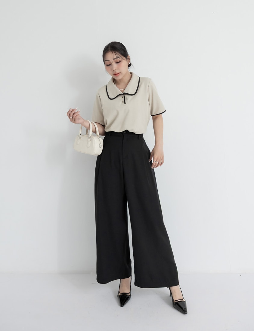 MISS. Lightweight Chiffon Waist Plus Size Long Pants