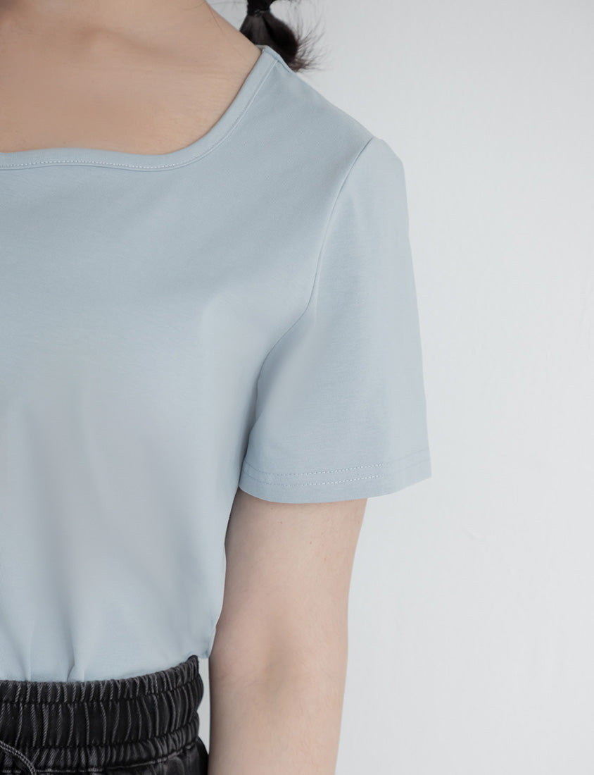 Upgraded 2.0! Sweetheart Neckline Plus Size Slim Tee