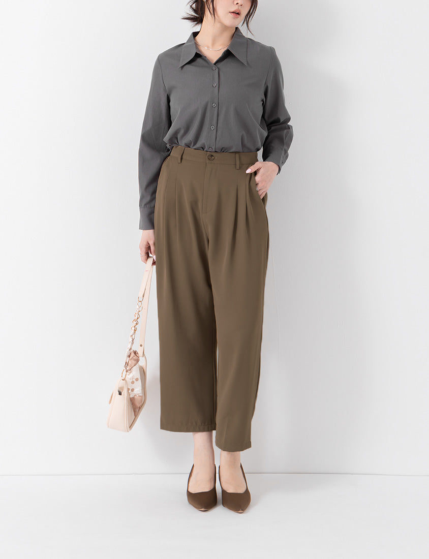 MISS. Cool Touch Wrinkle-Resistant Tailored Cropped Suit Plus Size Pants