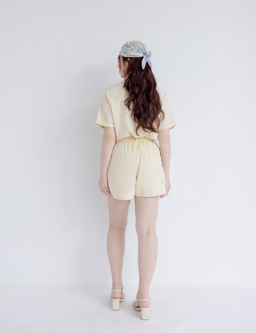 Airy Silky Linen Blend Shorts