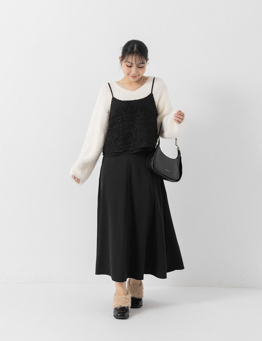 MISS. Adjustable Textured Furry Plus Size Vest