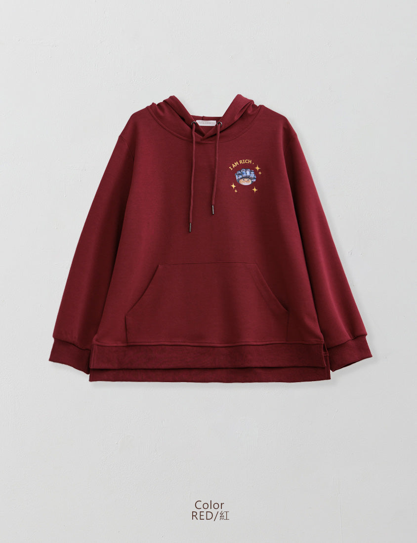 Lucky Cover Cat Embroidered Hoodie (Unisex) (MIND.A.DAY Collaboration)