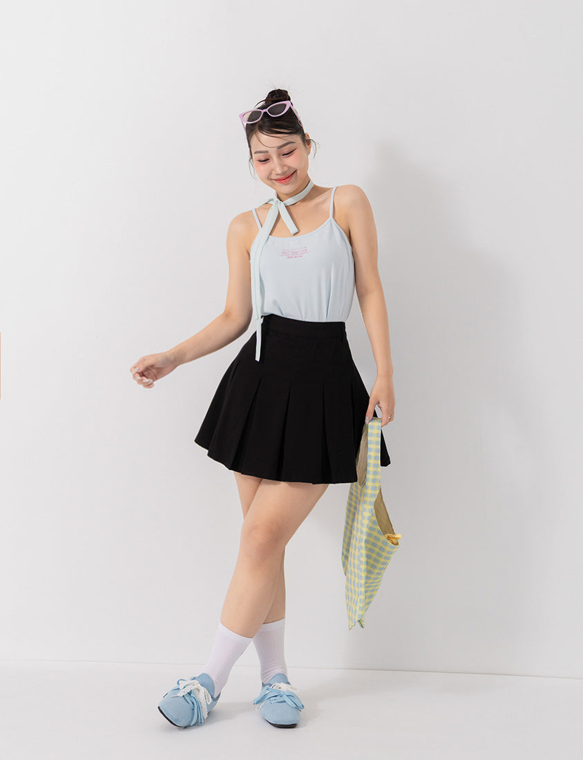 Poly Lulu x UGLY MEWS Collab Plus Size Ribbed Tank Top (With Tie Strap)