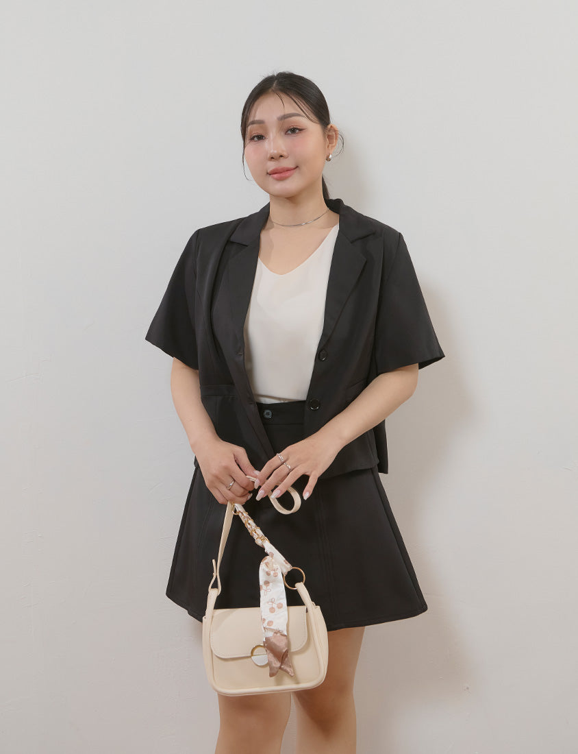 MISS. Minimal V-Neck Chiffon Wide Strap Plus Size Tank Top