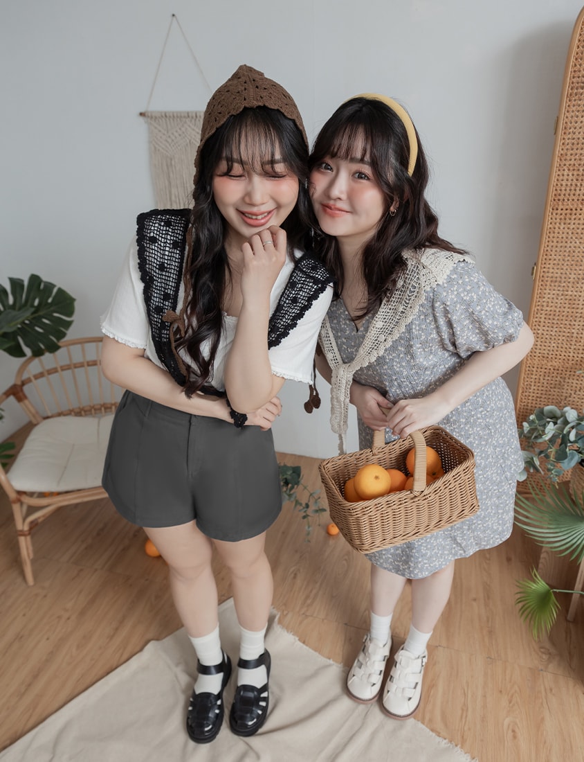 Lace Square Neck Waffle Plus Size Knit Top