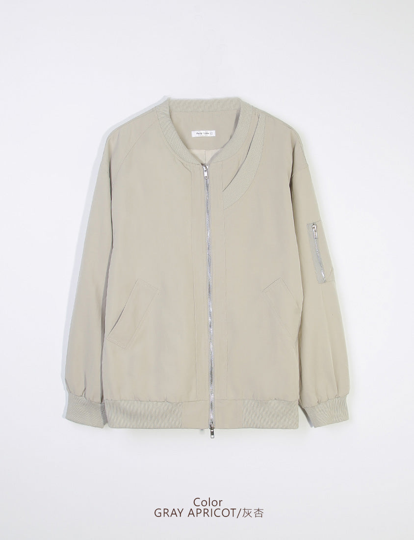 Matching Moments Asymmetric Plus Size Oversized Bomber Jacket (Unisex)