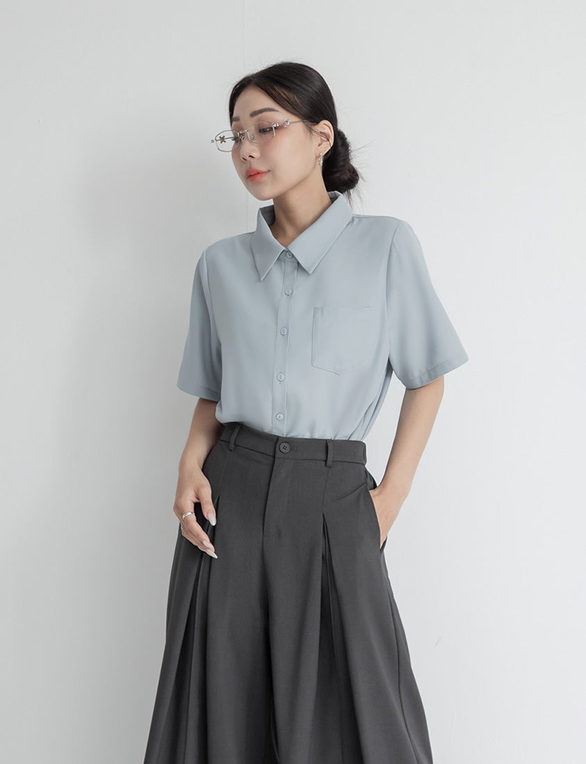 Pleated Cropped Plus Size Wide-Leg Pants