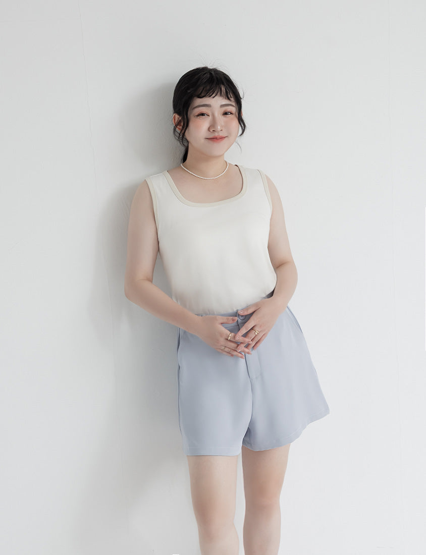 MISS. Cooling Liquid Touch Cotton Square Neck Plus Size Tank Top