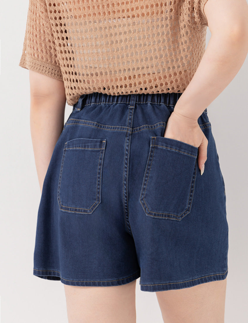 Standard Perfect Fit Slim Fit A-Line Plus Size Denim Shorts