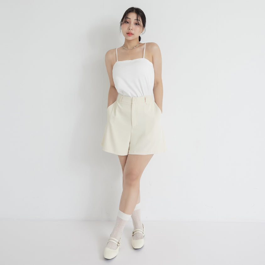 MISS. Silky Cooling A-Line Plus Size Tailored Shorts