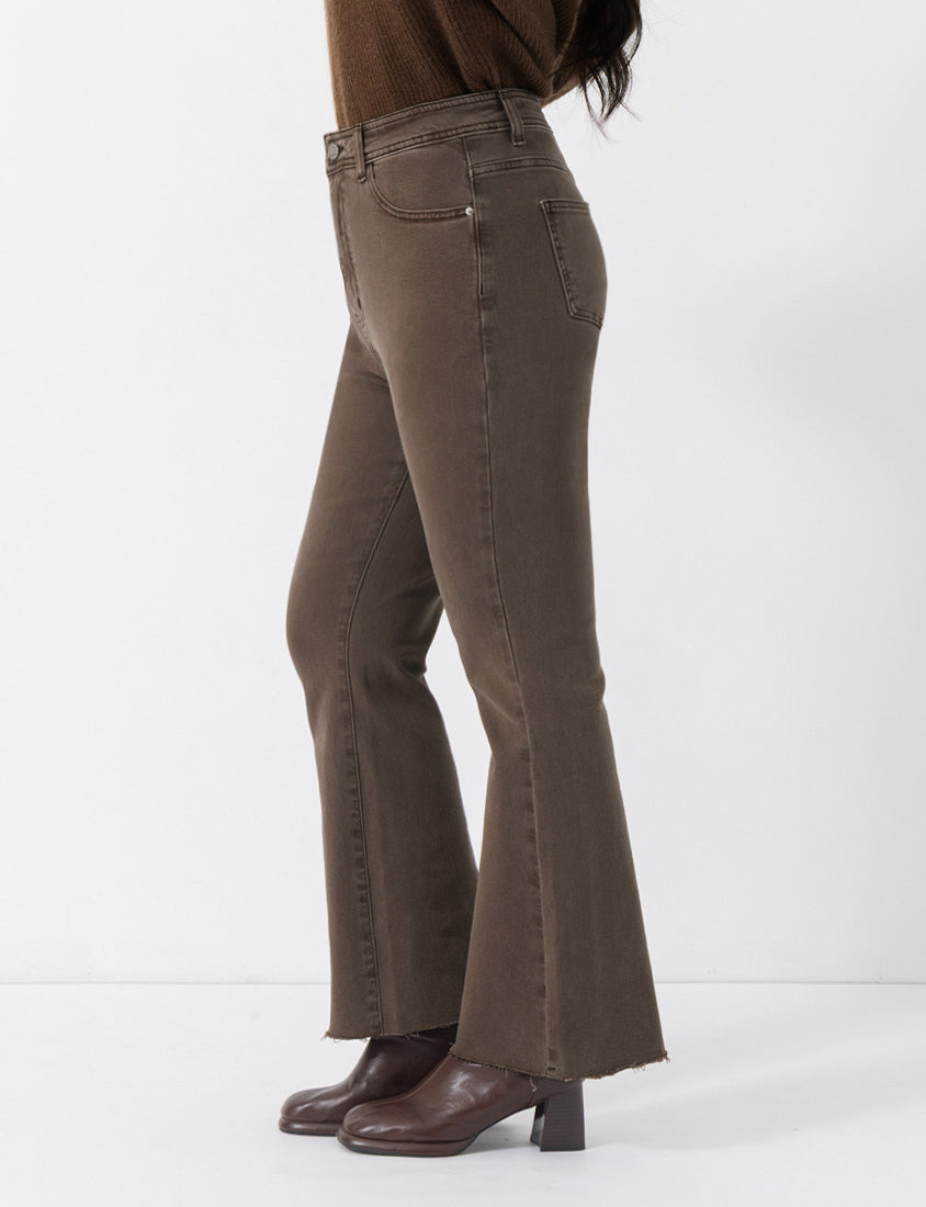 Vintage-Wash Plus Size Flared Jeans