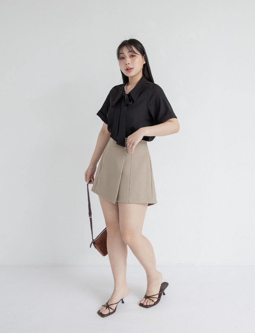 MISS. Korean Style Asymmetric Plus Size Tailored Skort