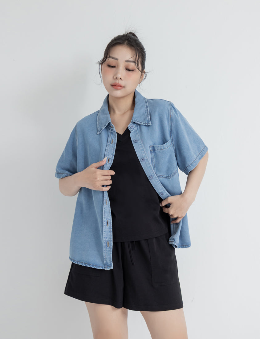 Instant Icy Cooling Sorona Plus Size V-Neck Tee