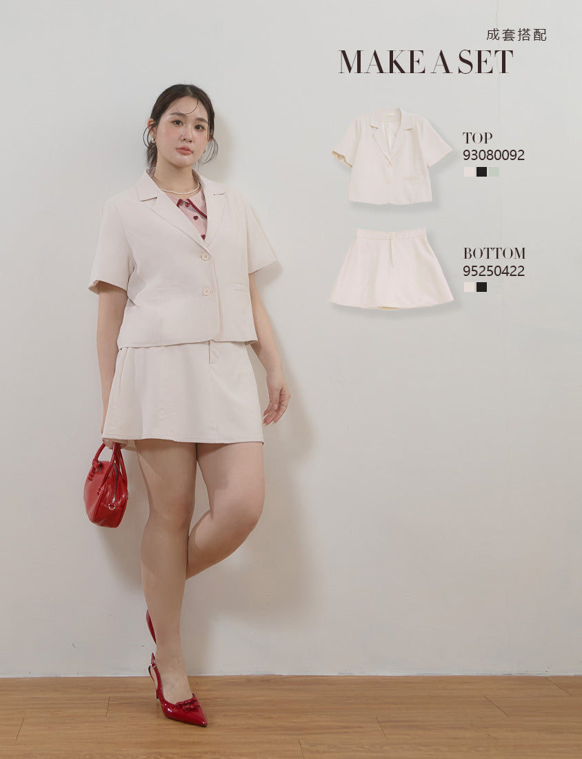 MISS. Silky Cool Slimming V-Waist Tailored Plus Size Skort