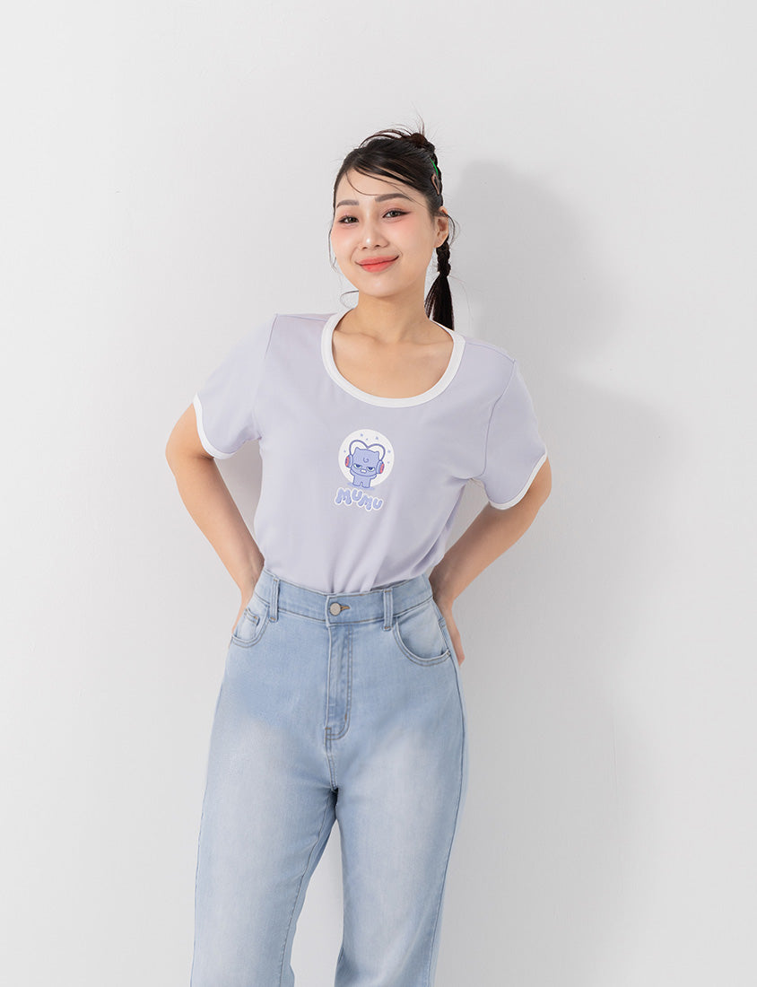 Poly Lulu x UGLY MEWS Collab Cute Cat Tee