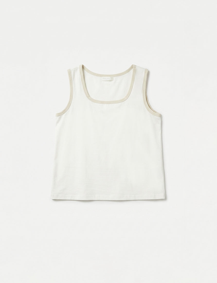 MISS. Cooling Liquid Touch Cotton Square Neck Plus Size Tank Top