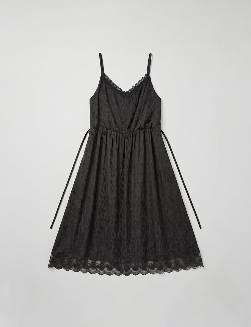 Sweet Lace Textured Plus Size Maxi Dress