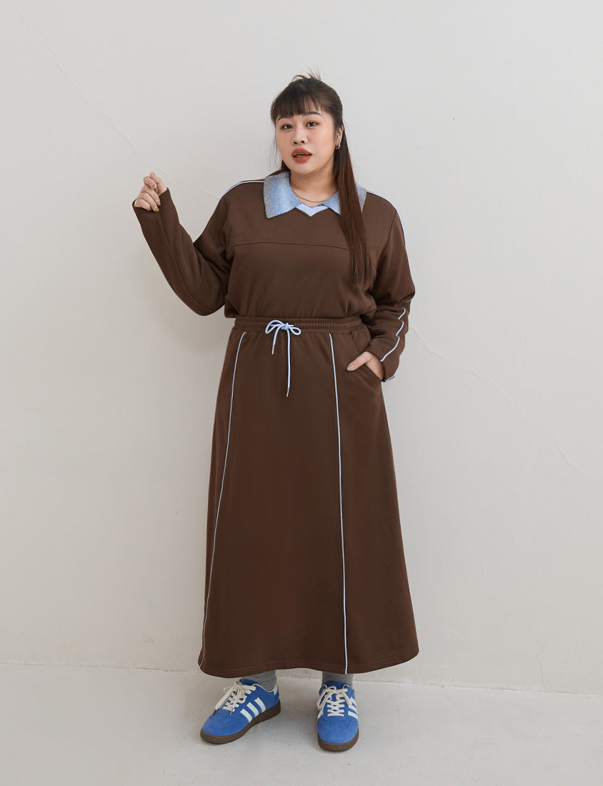 American Sporty Colorblock Oversized Long Sleeve Top (Unisex)
