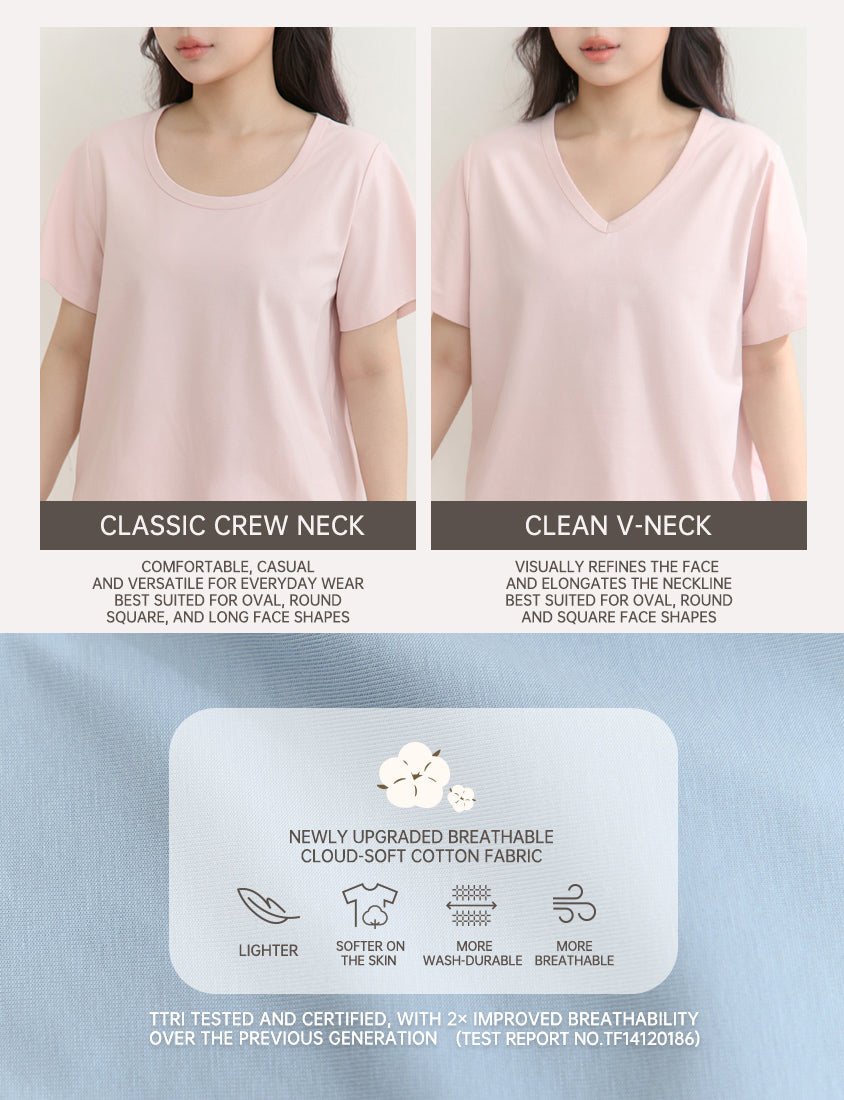 Upgraded 2.0! U-Neck Plus Size Slim Tee