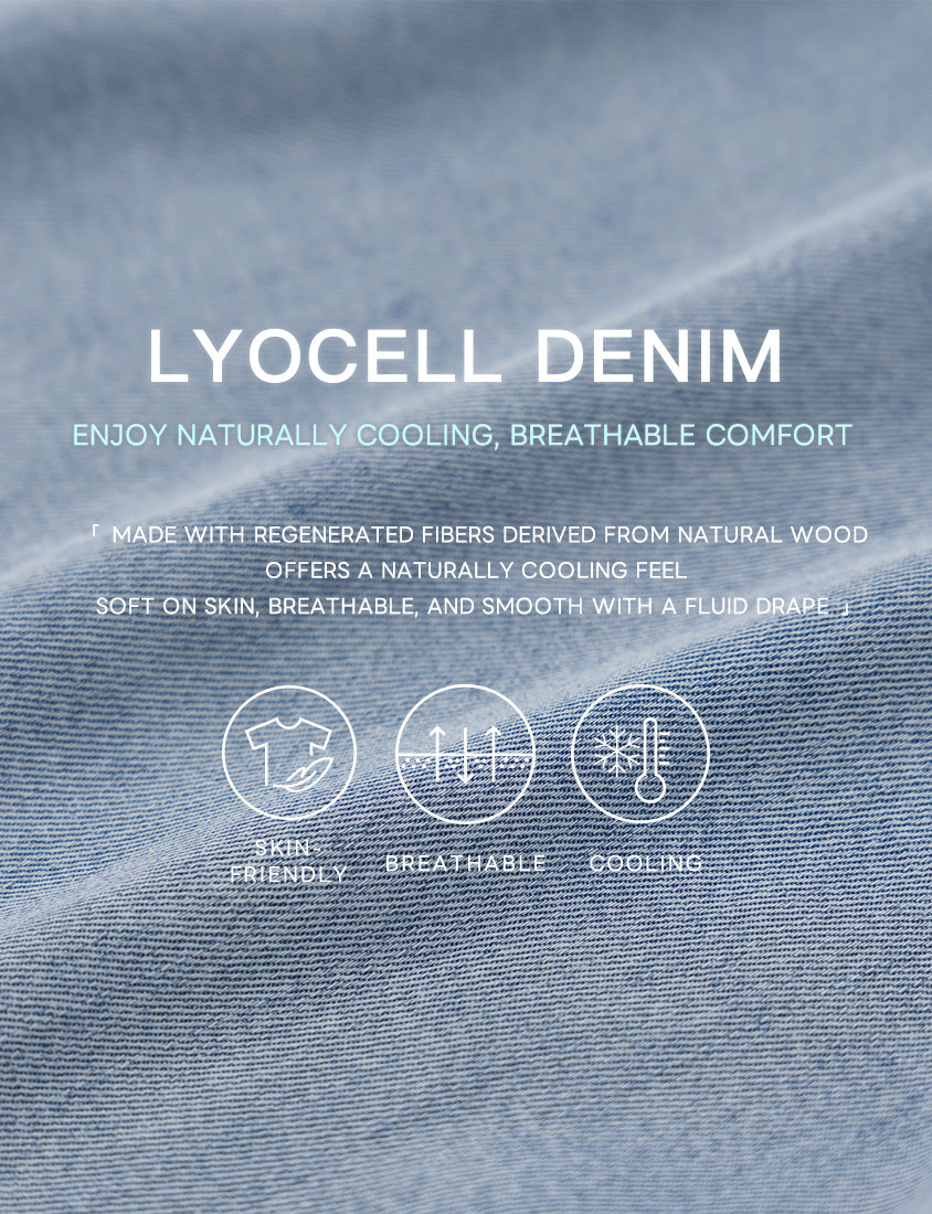 Lyocell Cooling Boyfriend Plus Size Denim Shorts