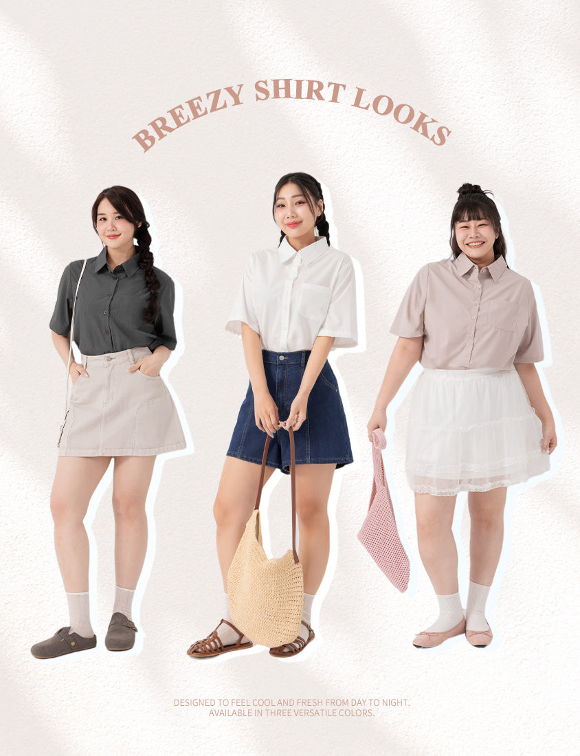 Instant Cooling Short Sleeve Plus Size Shirt