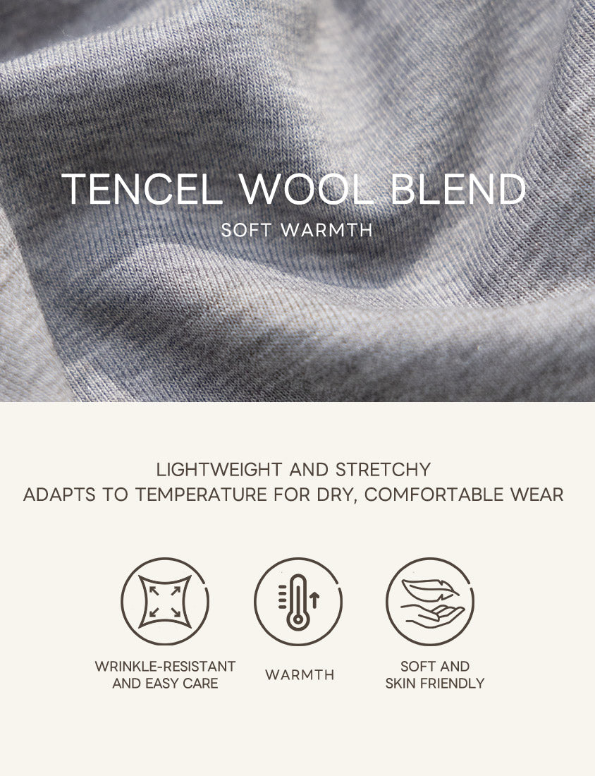 Soft Tencel Wool Plus Size Two-Piece Top (With Inner Top)